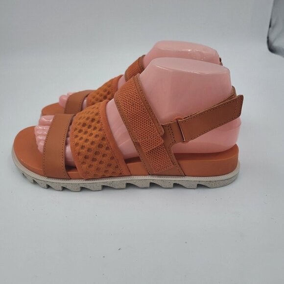 NEW Sorel Roaming Decon Slingback Sandals Mesh Leather Orange Women's Size 7 - Picture 9 of 12